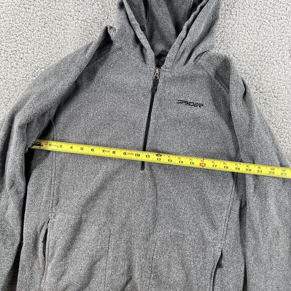 Spyder Men's Ray Half-Zip Pullover Hoodie Gray Size Medium Jacket - Picture 3 of 7